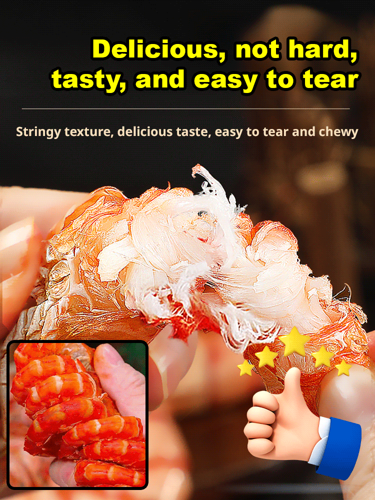 Extra-large dried grilled shrimp, ready to eat.