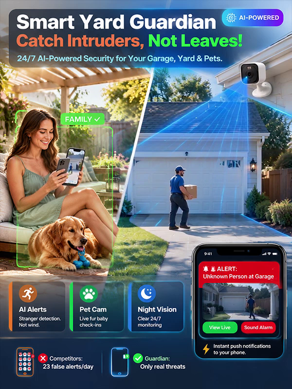 [Security Sentinel for Your Doorstep] Smart Wireless Security Camera