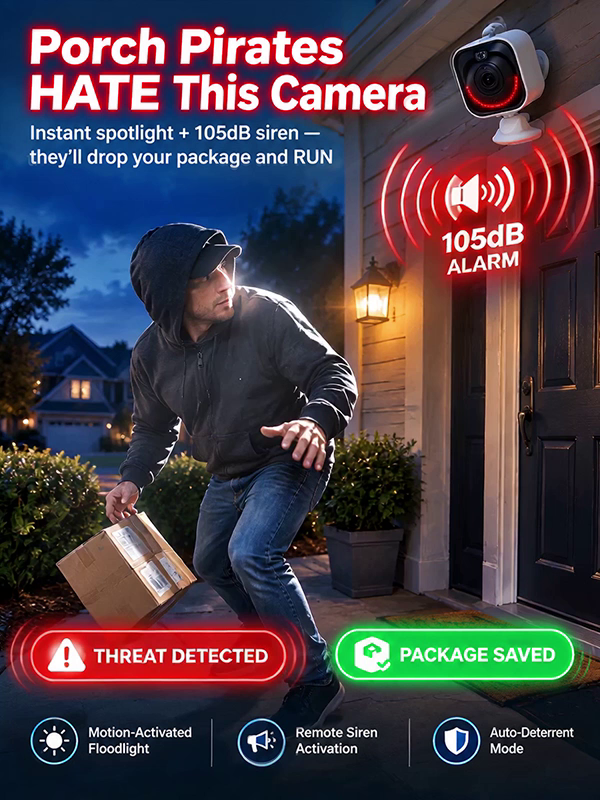 [Security Sentinel for Your Doorstep] Smart Wireless Security Camera