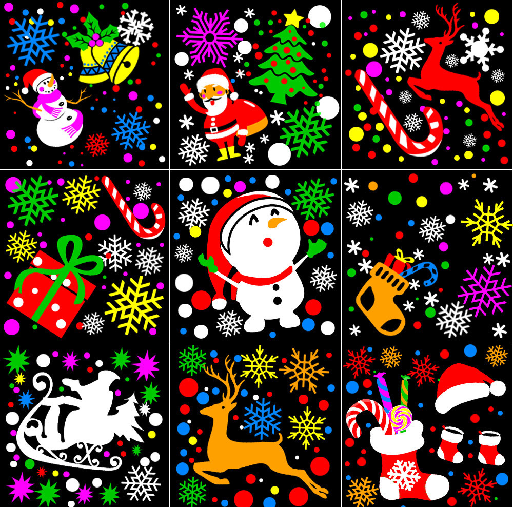 LED Energy-Saving Lamp Colorful Christmas Atmosphere Scene