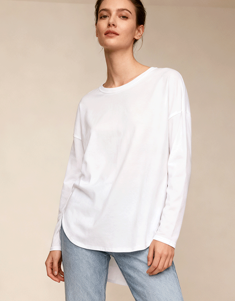High-quality women's simple base layer top