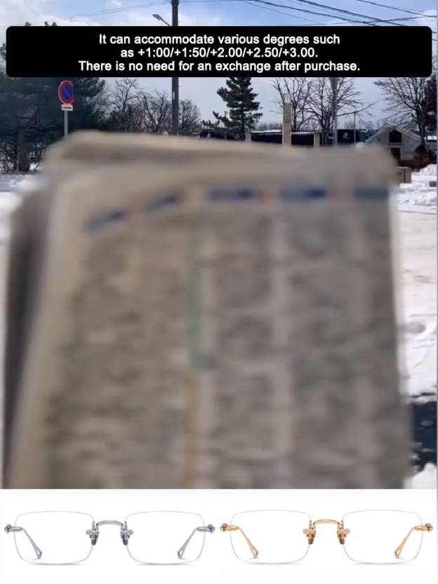 New Photochromic Zoom Titanium Alloy Reading Glasses