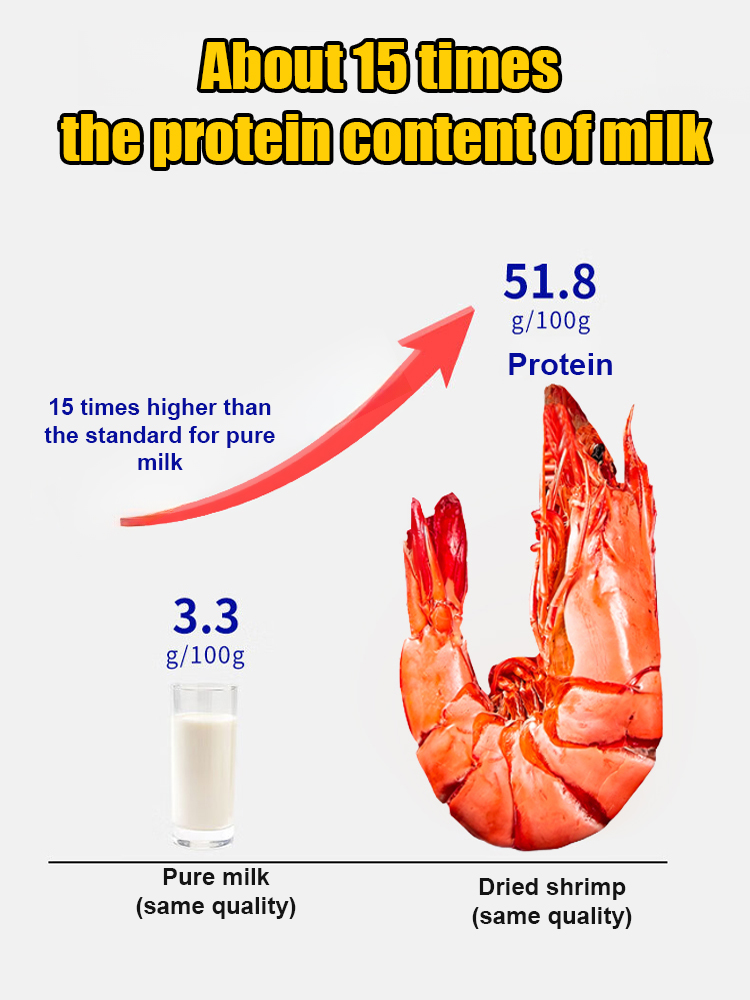 Extra-large dried grilled shrimp, ready to eat.