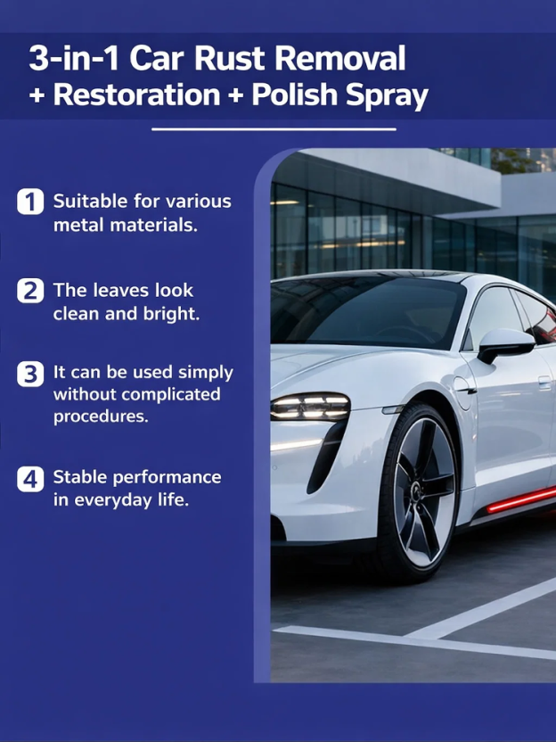  Car Rust Removal, Repair & Polishing 3-in-1 Spray
