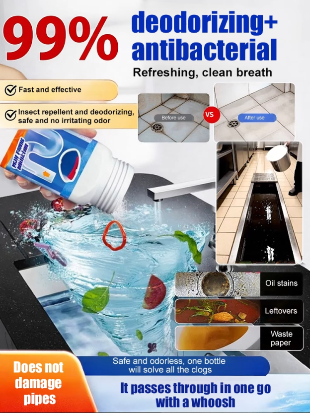 Powerful 99.9% Drain Cleaner Gel
