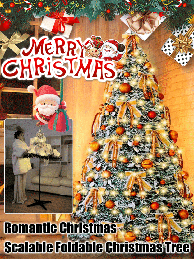 【Romantic Christmas】Retractable and foldable Christmas tree