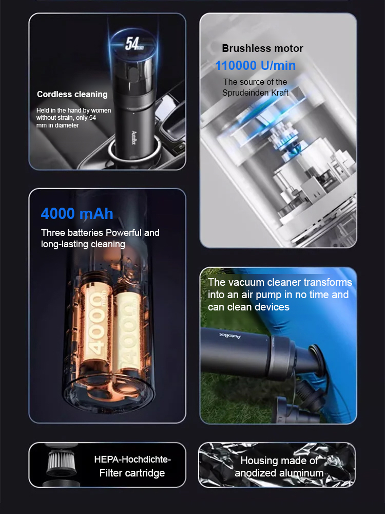 Car wireless charging vacuum cleaner