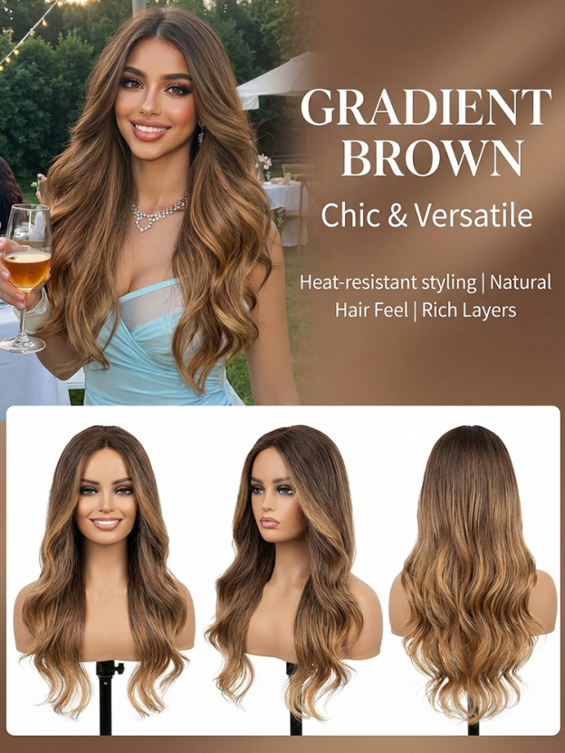 Heat-Resistant Curly Synthetic Wig [Supports Perming and Dyeing]