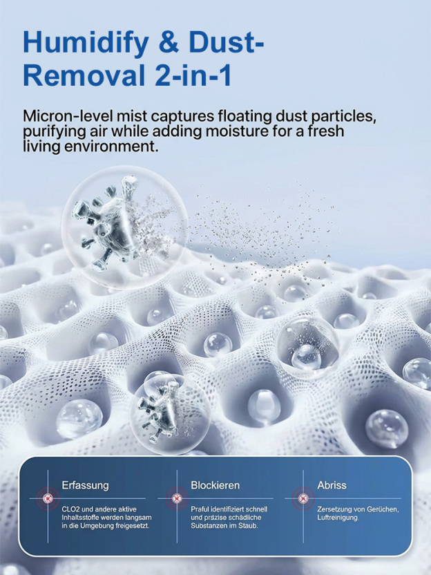 Double-hole detachable UV sterilization humidifier