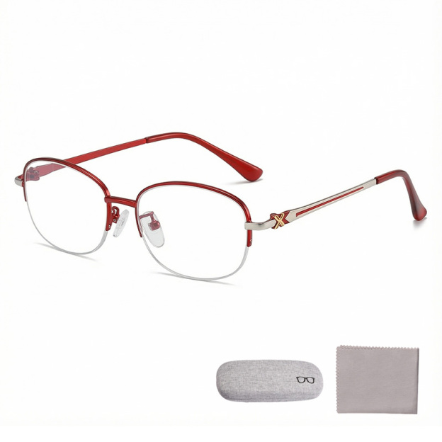 Elegant semi-rimmed reading glasses