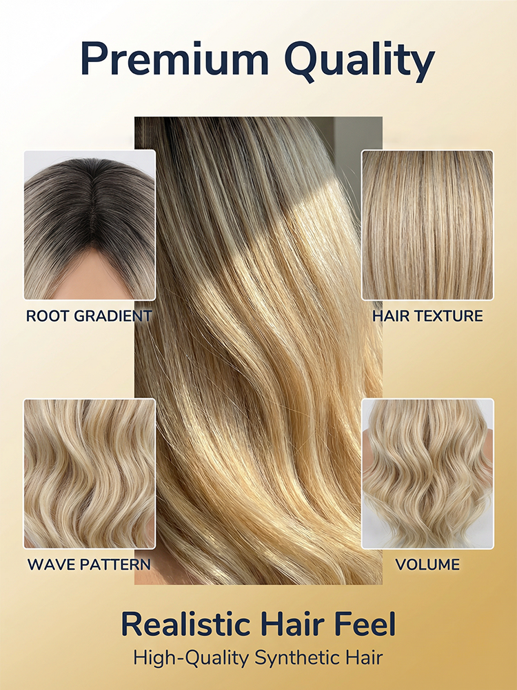 Heat-Resistant Curly Synthetic Wig [Supports Perming and Dyeing]