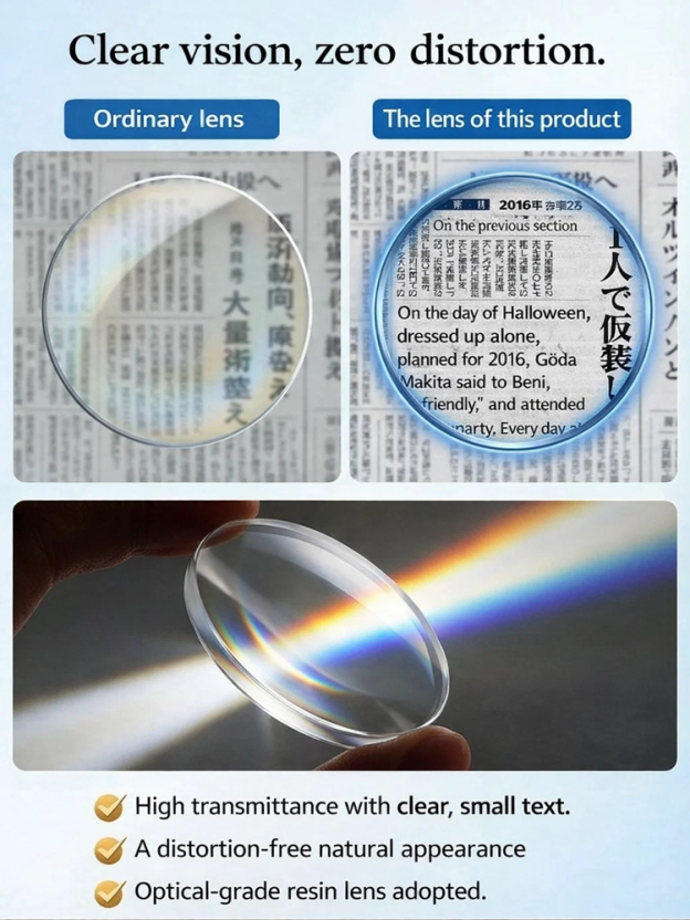 New Photochromic Zoom Titanium Alloy Reading Glasses