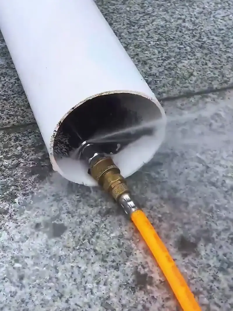 "One Flush Clean" Water Rat Nozzle High-Pressure Drain Cleaning Set