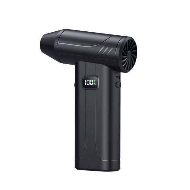 Turbocharged dust removal and snow blowing fan