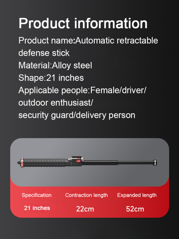 Automatic Telescopic Self-Defense Stick & Trekking Pole