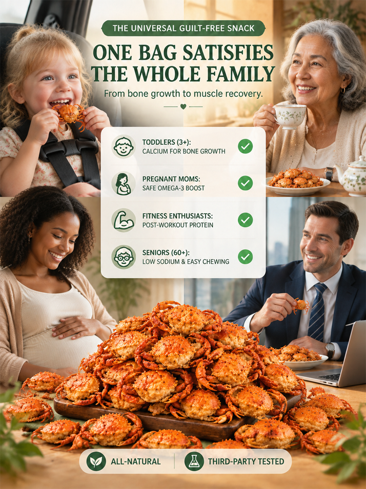 Spicy Sea Crab Snacks - High in Protein, Low in Sodium