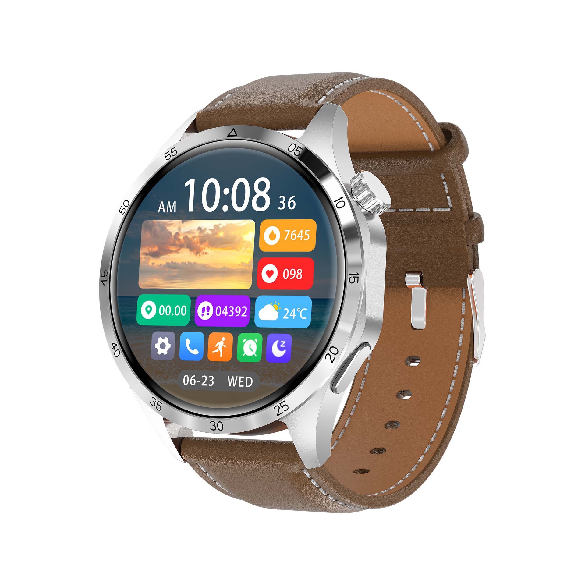 Waterproof smartwatch with blood glucose and heart rate monitoring