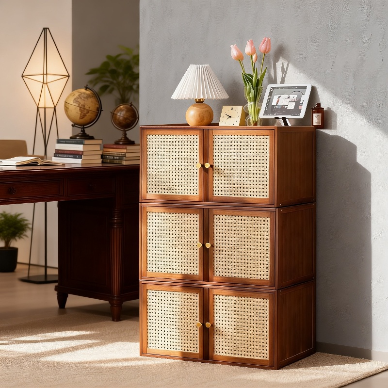 Floor-standing bookshelf with drawers for home use