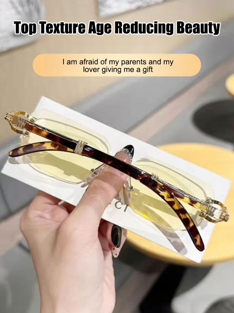 【Reading glasses + sunglasses】Frameless anti-blue light reading glasses