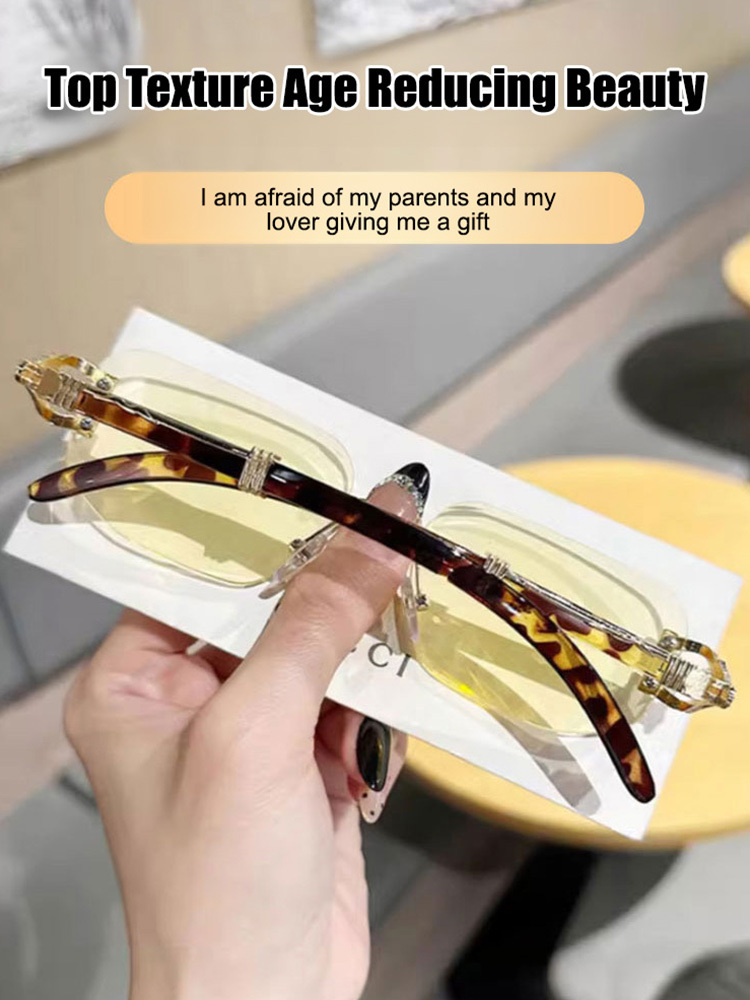 【Reading glasses + sunglasses】Frameless anti-blue light reading glasses
