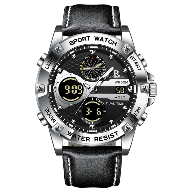[Nagano Prefecture Factory Direct] Luminous Dual Display Men's Quartz Watch