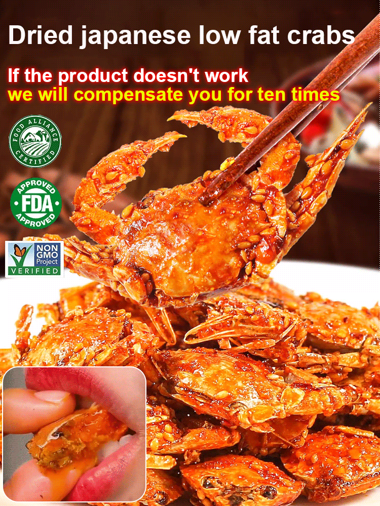 Japanese Low-Fat Crispy Ready-to-Eat Crab Snacks (Open for Return)