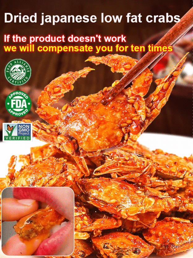 Japanese Low-Fat Crispy Ready-to-Eat Crab Snacks (Open for Return)