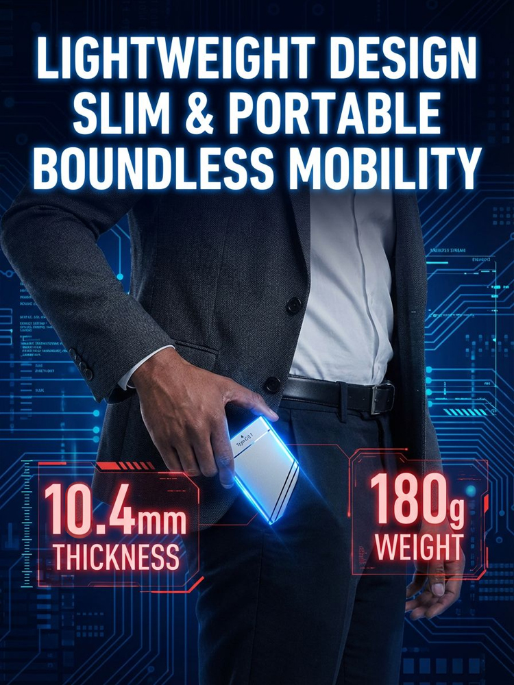 High-speed SSD solid-state portable hard drive