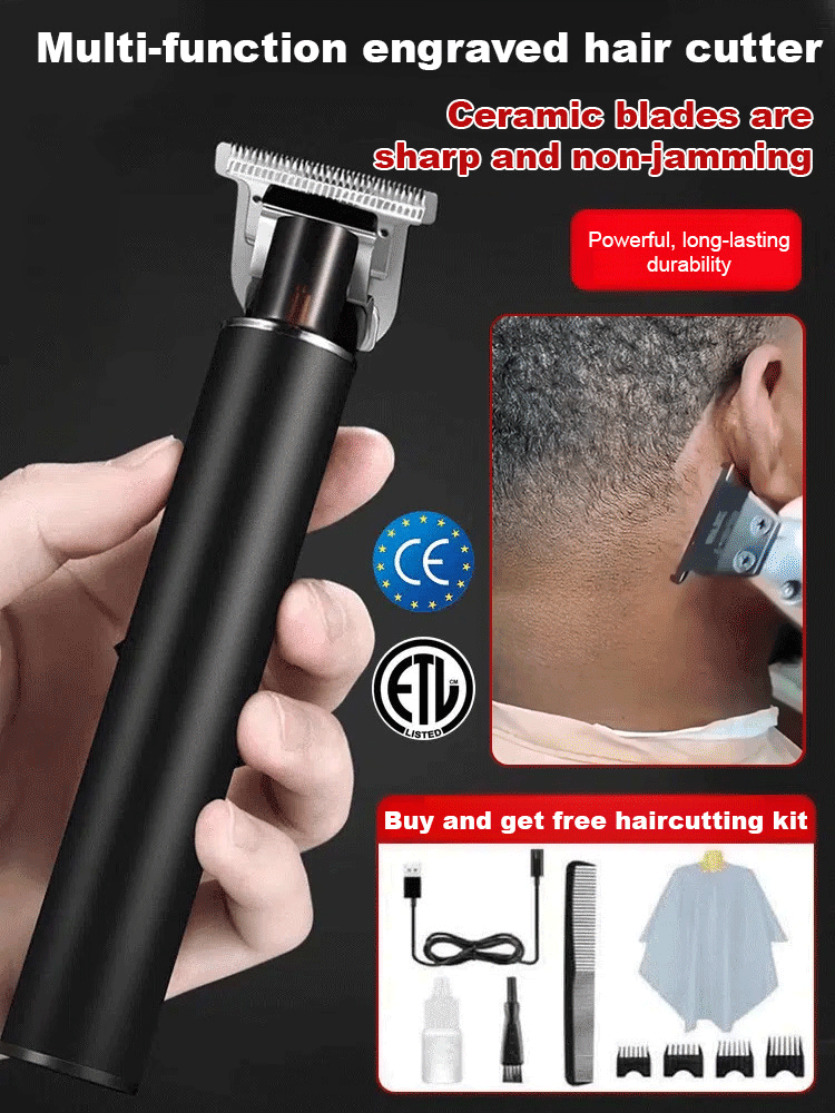 Silent and no-stuck hair Electric oil-cut carving hair clipper
