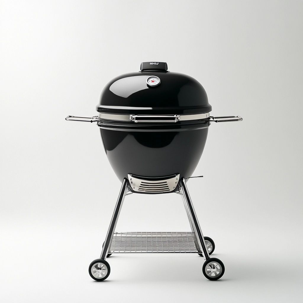 Barbecue a carbone ovulo metallo nero-Civerto