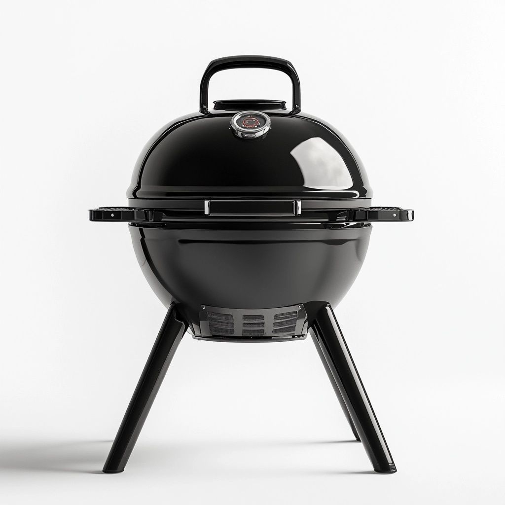 Griglia Barbecue Sfera Nera Metallo diametro 58cm-Civerto
