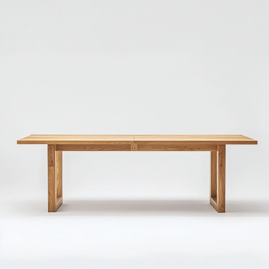 Tavolo Rettangolare in Rovere 200x90 cm Legno Massiccio-Civerto