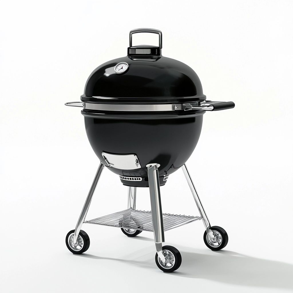 Barbecue a Carbone Acciaio Inox Nero-Civerto