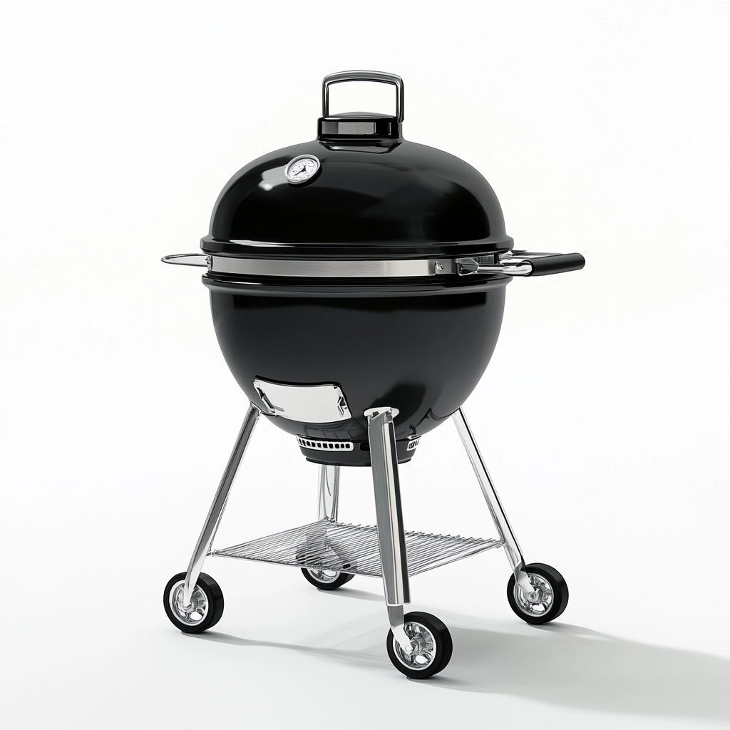 Barbecue a Carbone Acciaio Inox Nero-Civerto