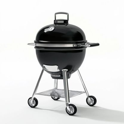 Barbecue a Carbone Acciaio Inox Nero-Civerto