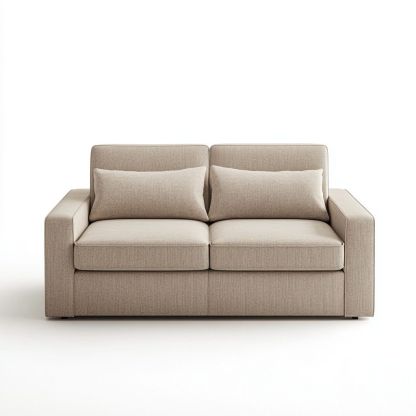 Divano Beige Poliestere Rettangolare Tessuto 200x90x85 cm-Civerto