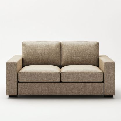 Divano due posti beige rettangolare tessuto lino-Civerto