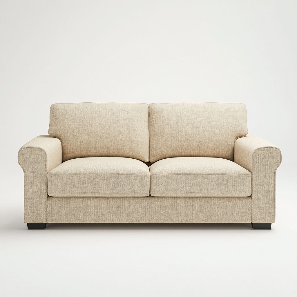 Divano Beige Tessuto Poliestere Rettangolare 200x90cm-Civerto