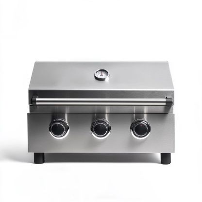 Griglia Barbecue Acciaio Inox Argento 60x40cm 3 Bruciatori-Civerto