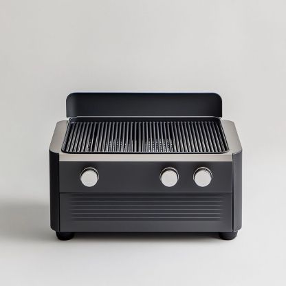 Griglia Elettrica Antracite Metallo 60x35cm Quadrata-Civerto