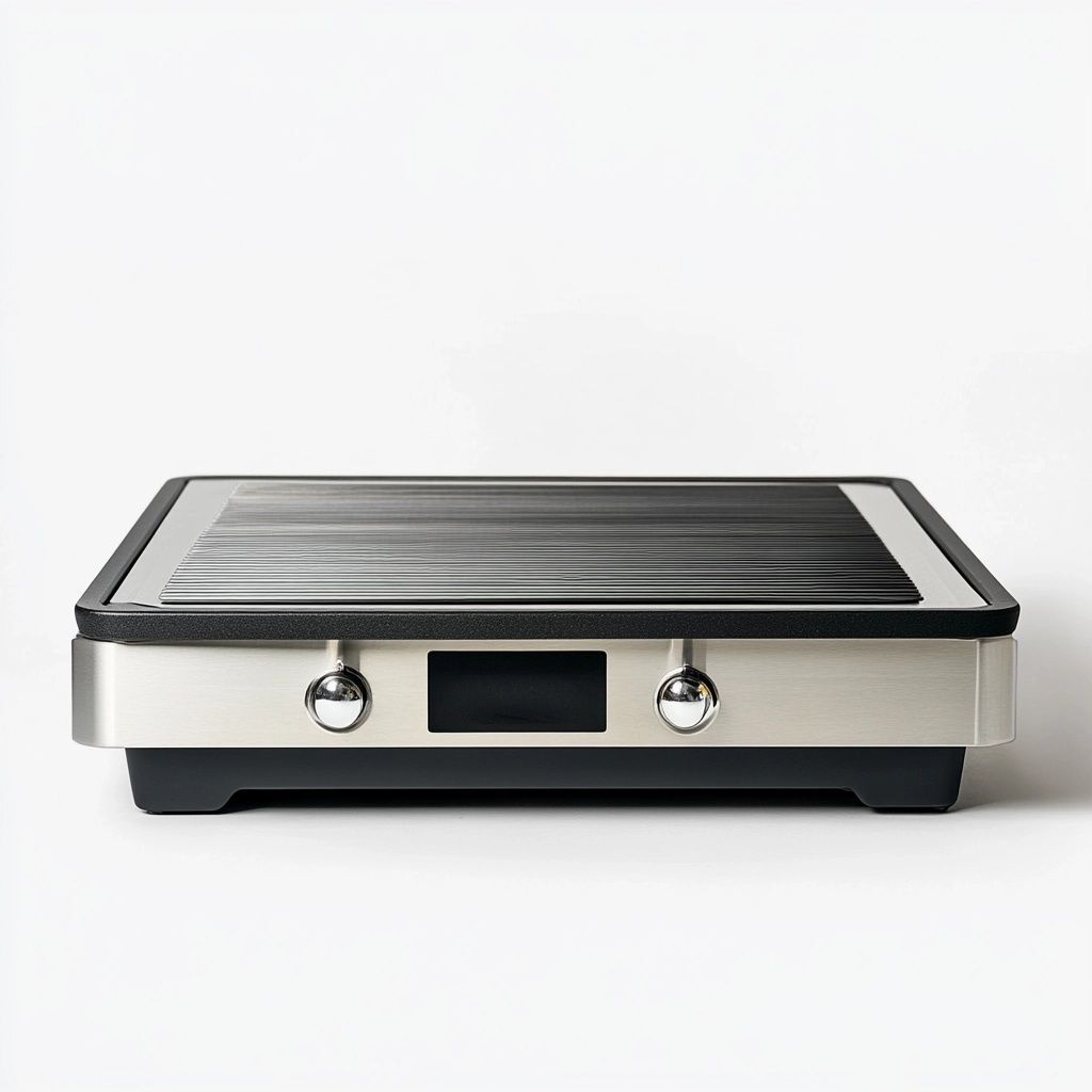 Griglia Elettrica Rettangolare 60x40 cm Acciaio Inox Antiaderente Argento/Nero-Civerto