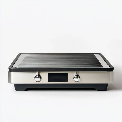 Griglia Elettrica Rettangolare 60x40 cm Acciaio Inox Antiaderente Argento/Nero-Civerto