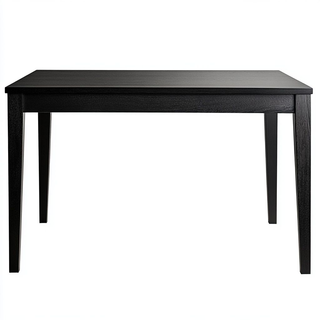 Tavolo rettangolare 120x75 cm legno di frassino nero-Civerto