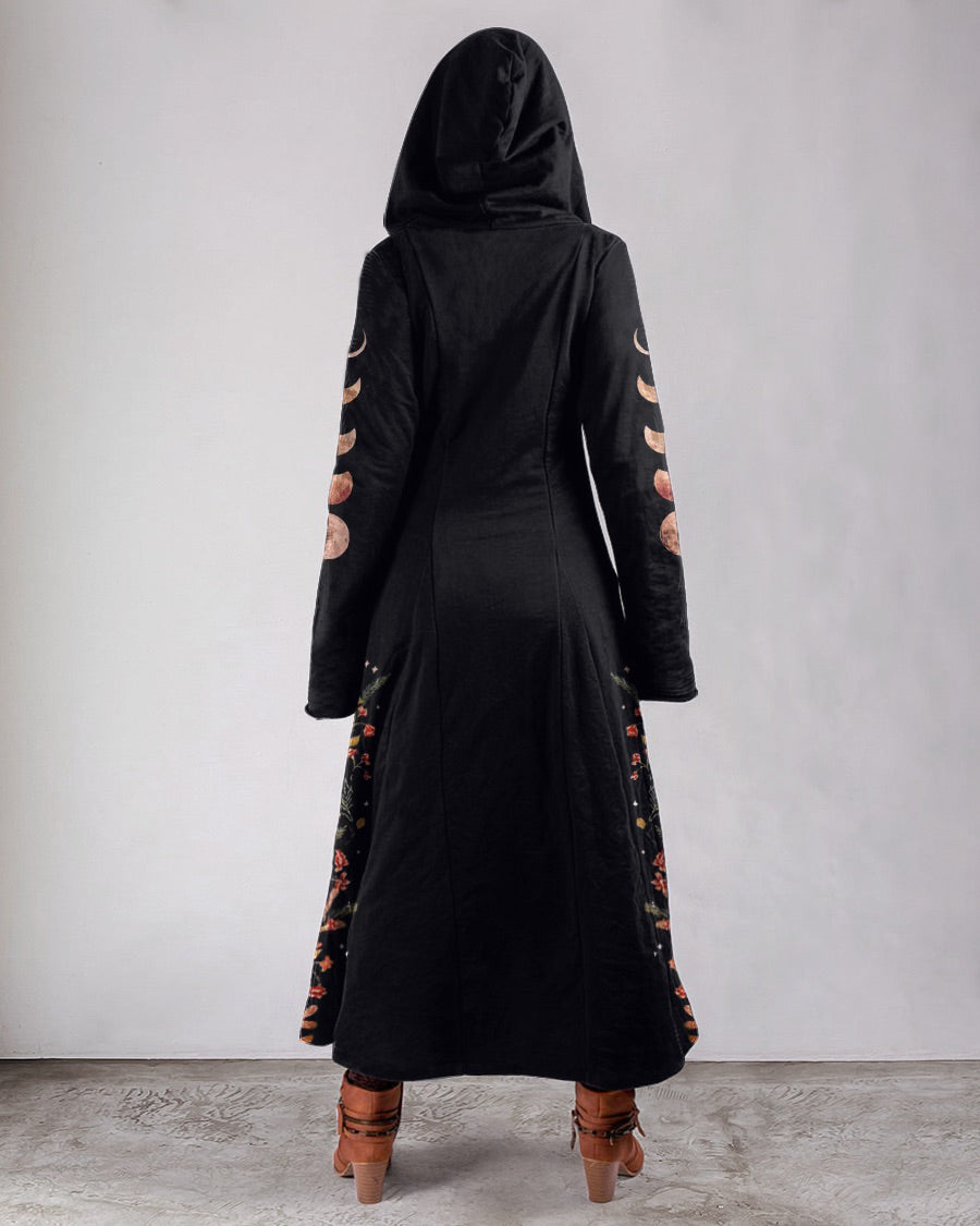 Mystic Luna Flower Garden Printed  Cardigan Thick Coat