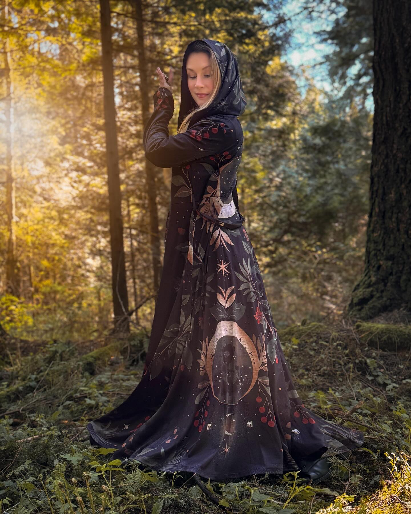 Shining Luna Ferns Forest Dreamland Printed Cardigan Dress