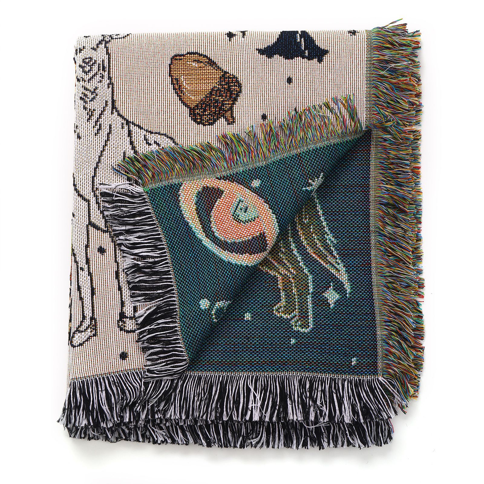 Mysterious Creatures In Mountain Forest Printed Blanket