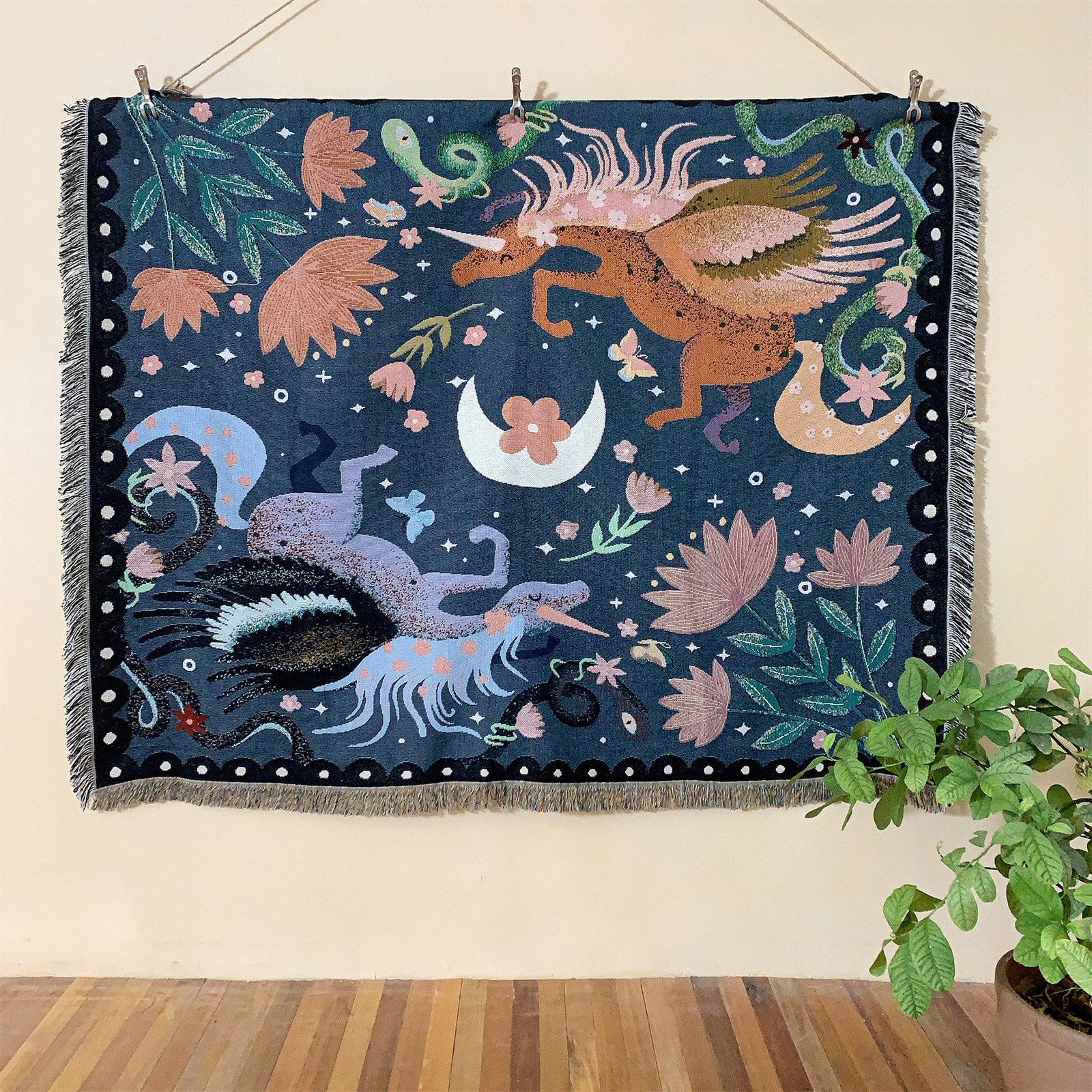 Fantasy Unicorns Animal Wonderland Printed Blanket