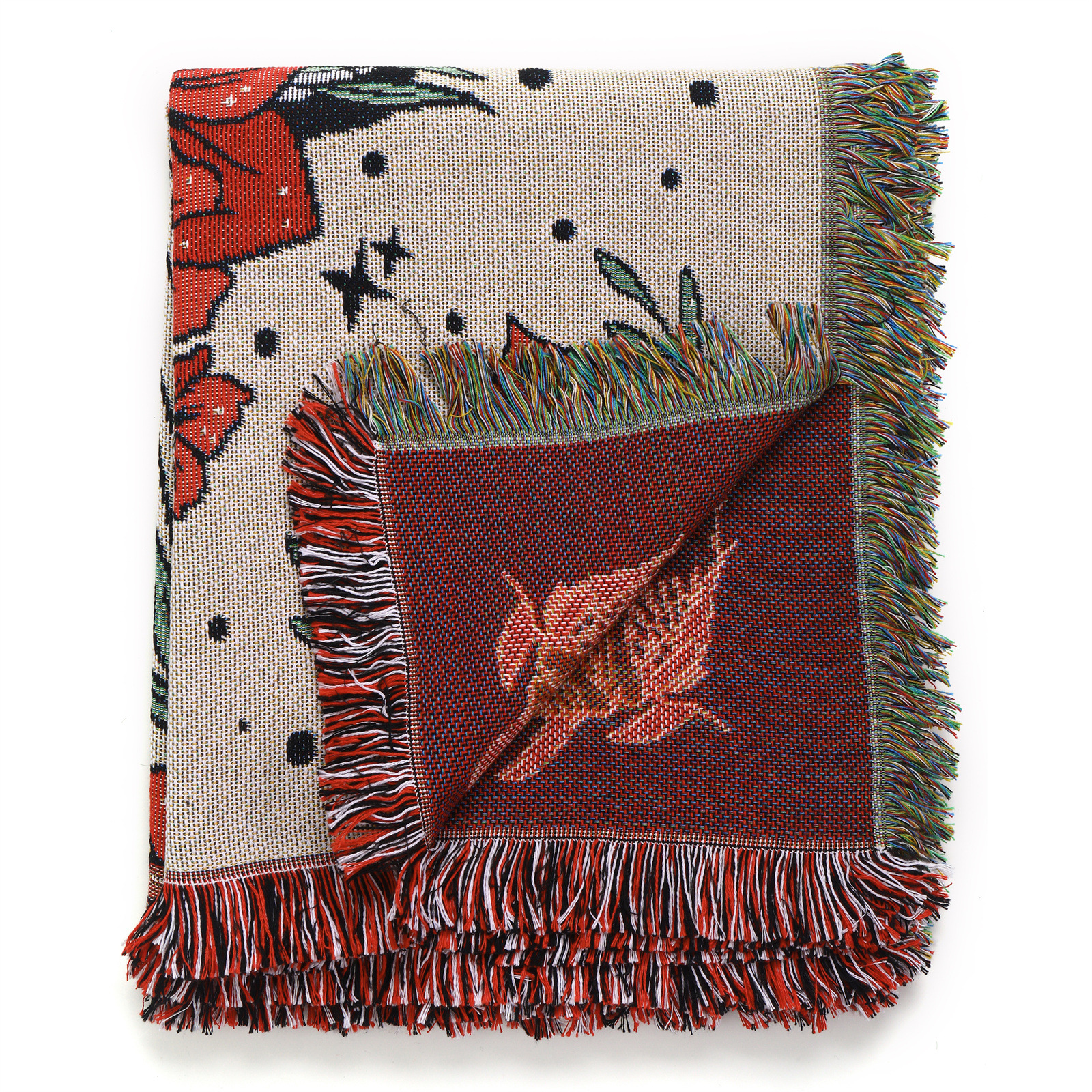 Constellation Butterfly Mushroom Moon Phase Printed Blanket