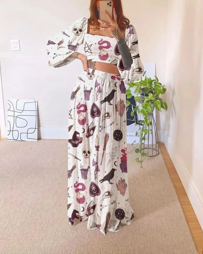 Witchery Magic Things Printed Two-piece Skirt Set