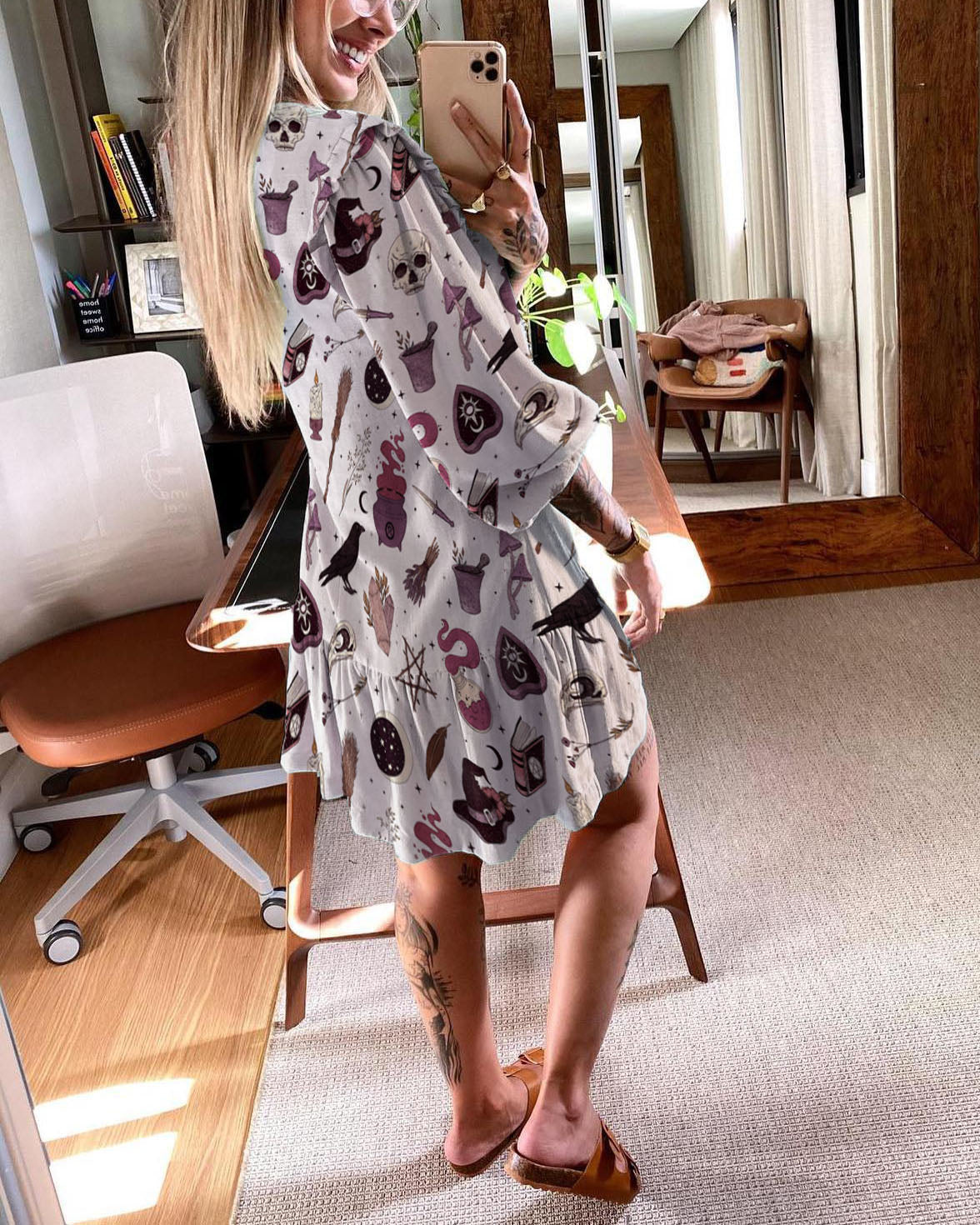 Witchery Magic Things Printed V-neck Mini Dress